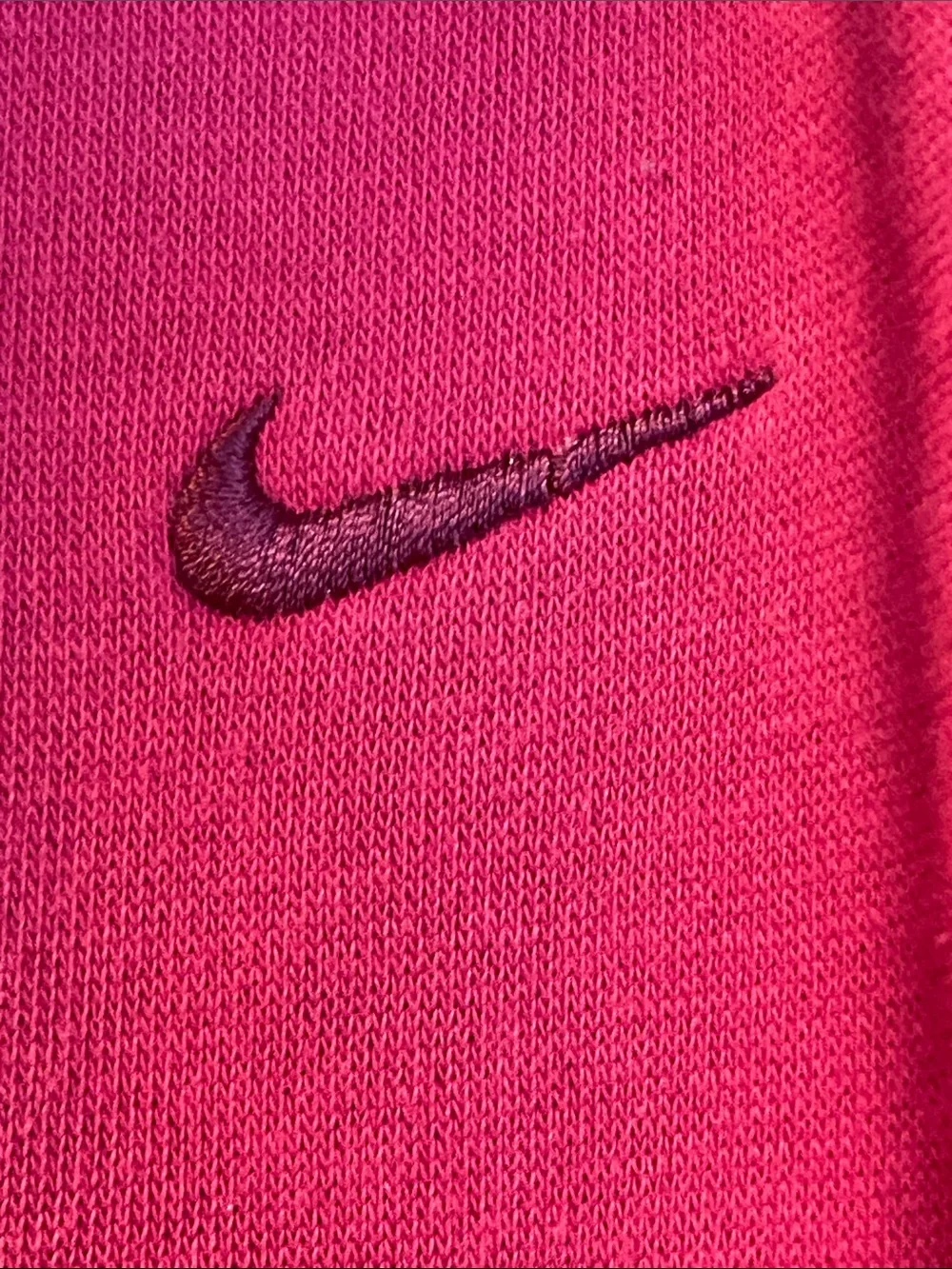 Nike Cotton Stretch Dark Pink Full Zip Embroidered Logo Hoodie